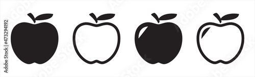 Fotografia Apple icon vector illustration.