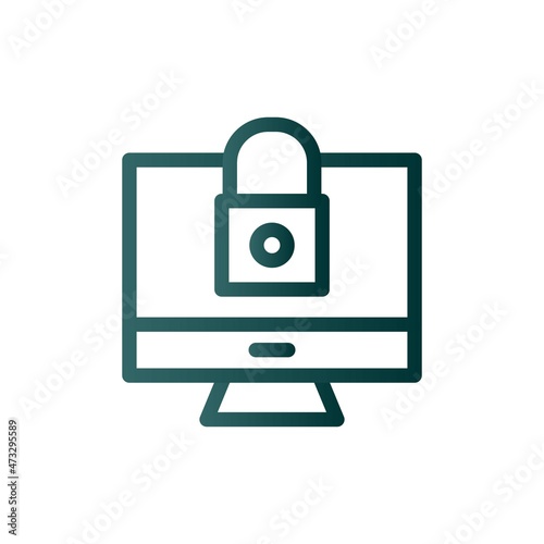 Blocked Line Gradient Vector Icon Design