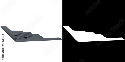 Fotografi 3D rendering illustration of a stealth strategic bomber