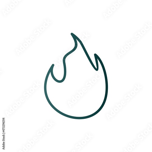 Fire Line Gradient Vector Icon Design