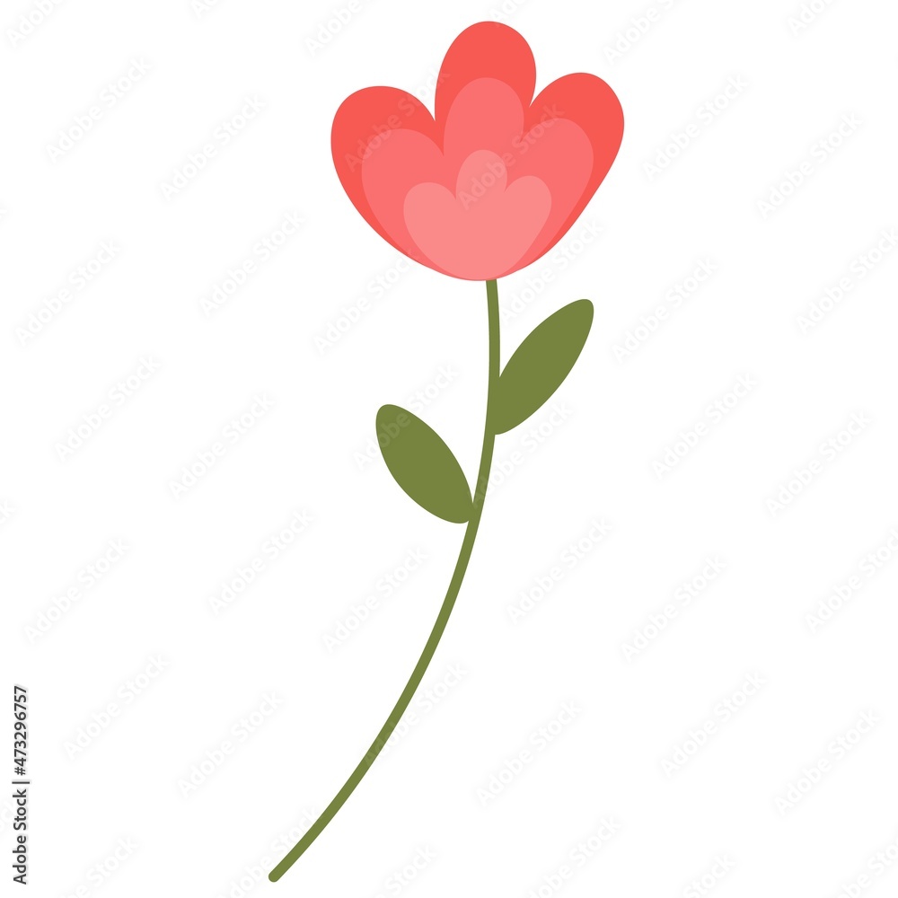 Abstract vector hand drawing flower linear art. Minimalism. Transparent background. Red-green tones. For posters, murals, packaging, covers, social media, blogs, postcards. Vector flat illustration. Abstract vector hand drawing flower linear art. Minimalism. Transparent background. Red-green tones. For posters, murals, packaging, covers, social media, blogs, postcards. Vector flat illustration.