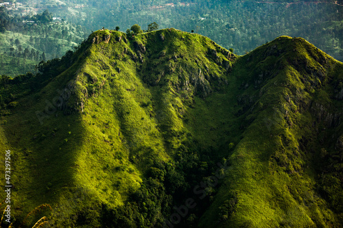 Mountain ridge in wild nature