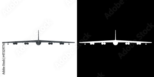Photo 3D rendering illustration of a strategic bomber