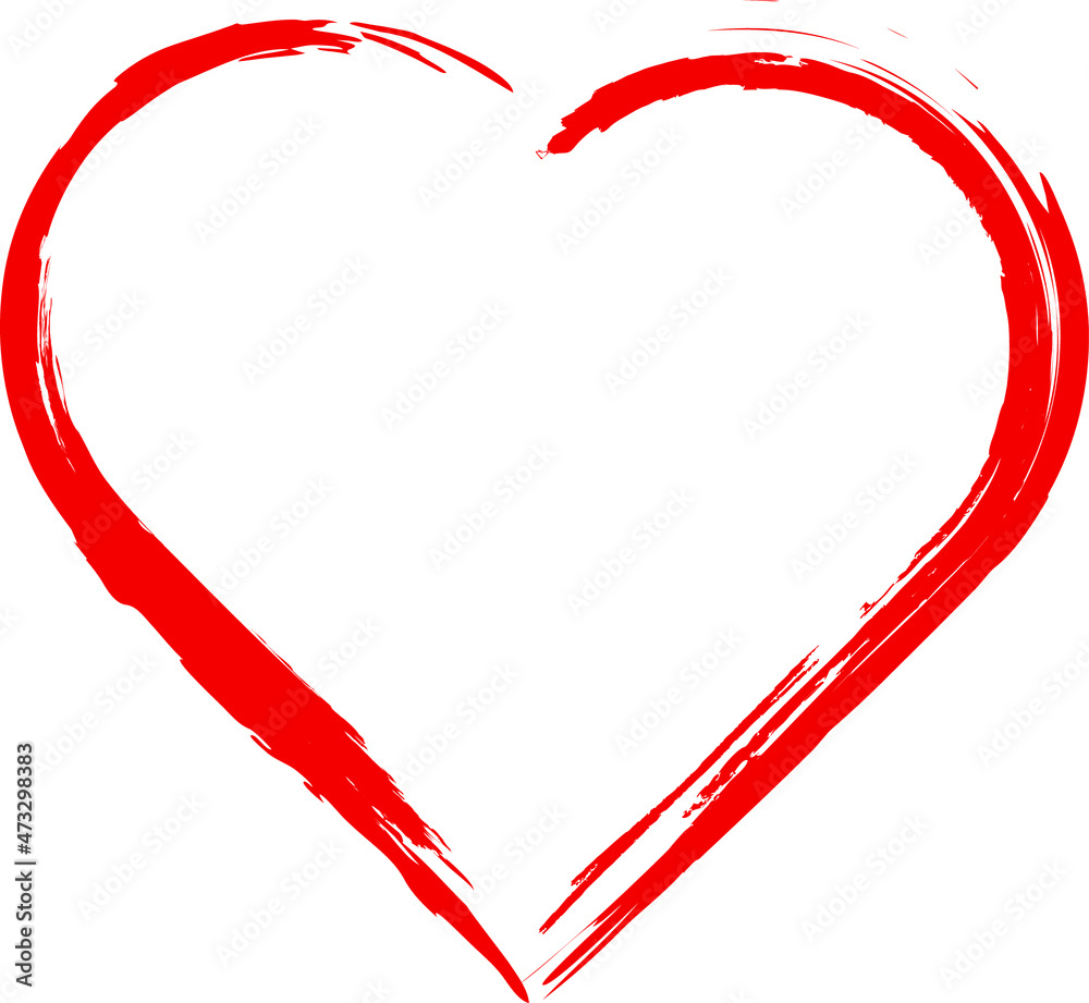 Heart. Grunge stamps, shape frame with brush painting isolated on white backgroundheart brush painting isolated on white background. Distressed heart. Valentine's Day . Heart. Grunge stamps, shape frame with brush painting isolated on white backgroundheart brush painting isolated on white background. Distressed heart. Valentine's Day .