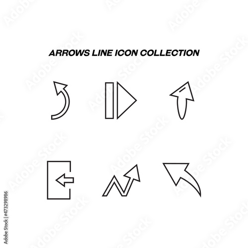 Free Download Sign and symbols. Collection of modern high quality arrow line icons. Editable stroke. Premiul linear symbols of arrows in different directions isolated on white background - GFXLoad