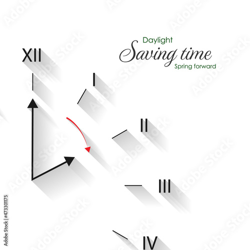 Daylight saving time. Spring forward. 21 march