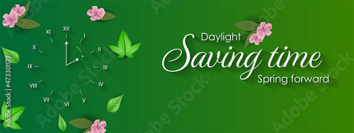 Daylight saving time. Spring forward. 21 march
