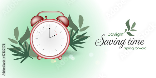 Daylight saving time. Spring forward. 21 march