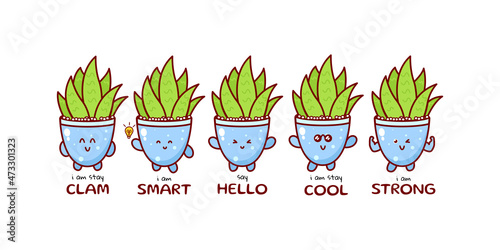 Cute funny plant character. Vector hand drawn cartoon mascot character illustration icon. Isolated on white background. plant character concept