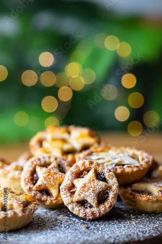 Quadro su tela Home baked traditional Christmas mince pies