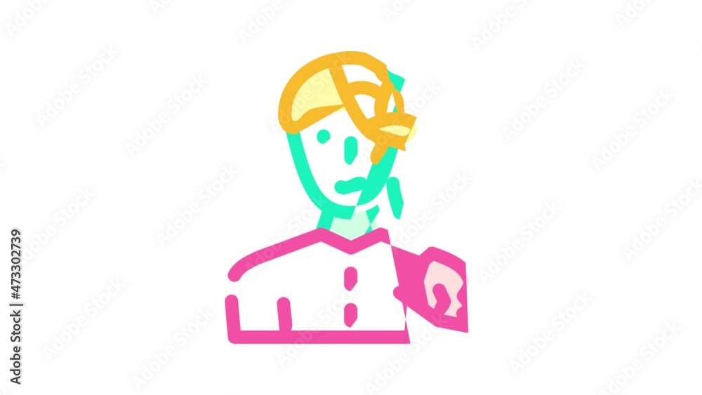 zombie fantasy character animated color icon zombie fantasy character sign. isolated on white background