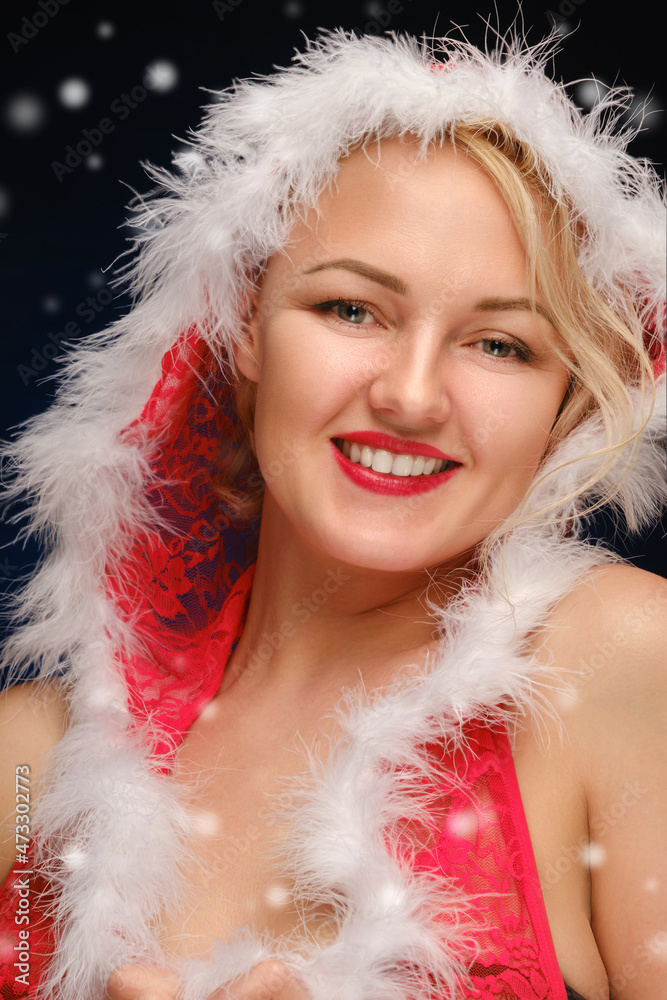 happy Christmas woman happy Christmas woman