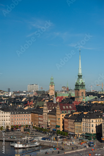 View of Stockholm's Old Town from the observation deck