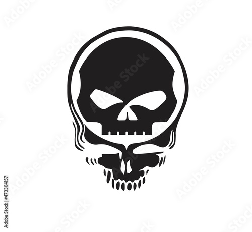 Skull in Skull file vector Black and White.
Idea for print  on clothes
