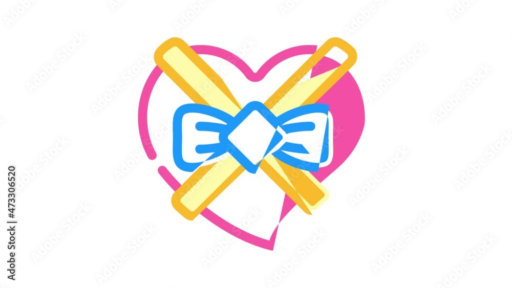 chocolate candy gift box in heart shape animated color icon chocolate candy gift box in heart shape sign. isolated on white background chocolate candy gift box in heart shape animated color icon chocolate candy gift box in heart shape sign. isolated on white background