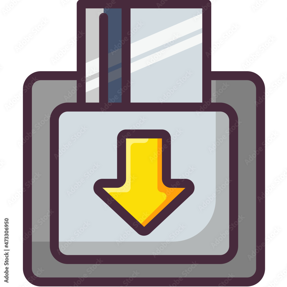 Obraz premium keycard line icon