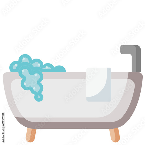 bathtub flat icon