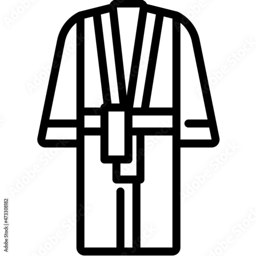 bathrobe line icon