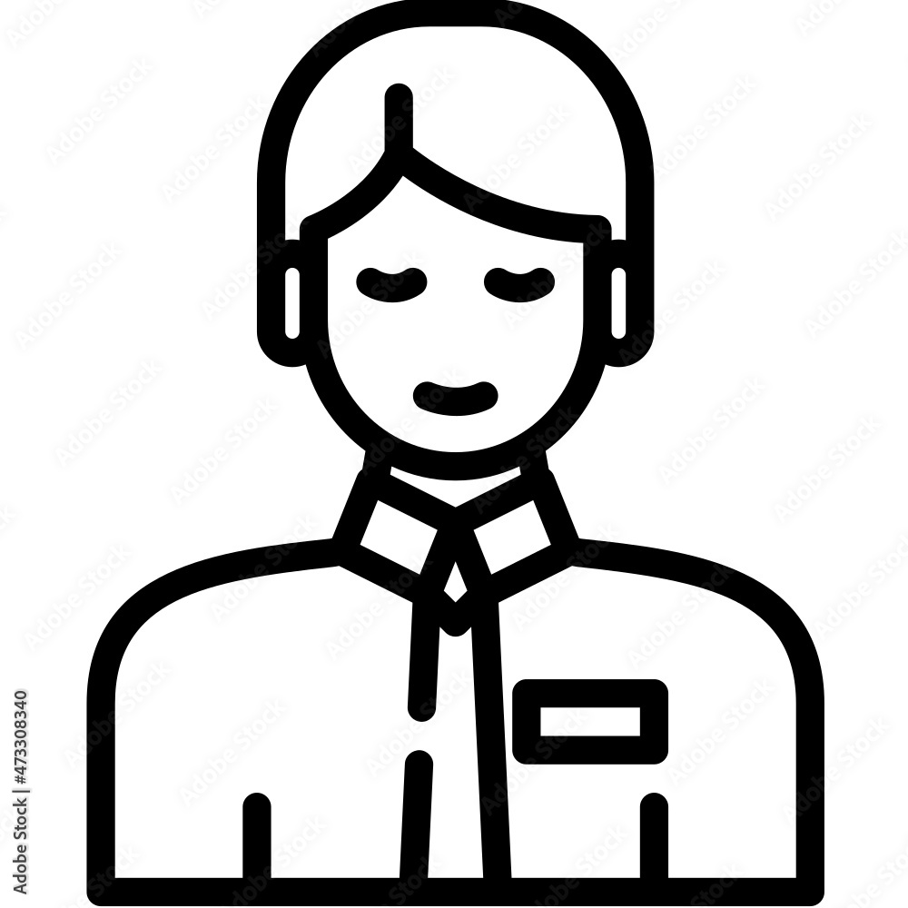 receptionist line icon