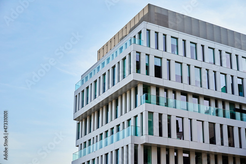 Modern office building facade in europe city