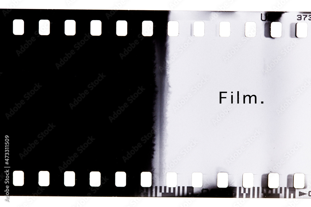 (35 mm.) Black and white film collections frame.With black space.film camera.	