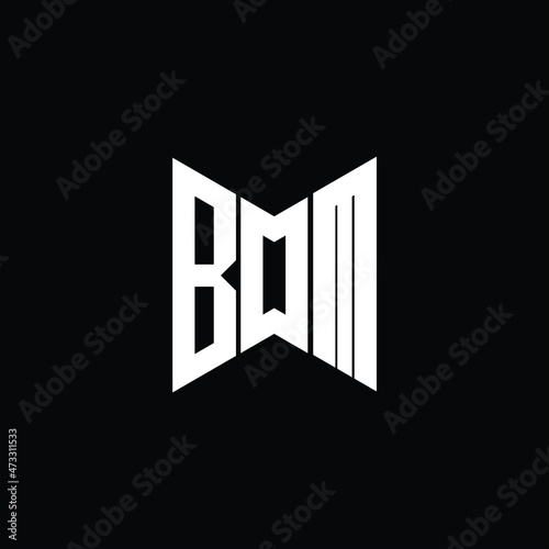 BDM letter logo creative design. BDM unique design, BOM letter logo creative design. BOM unique design photo