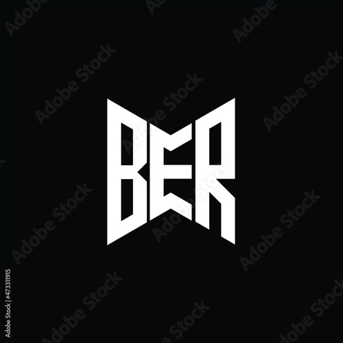 BER letter logo creative design. BER unique design