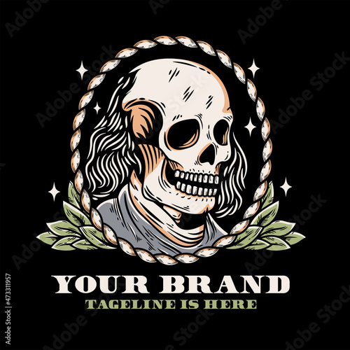 vintage one dollar skeleton