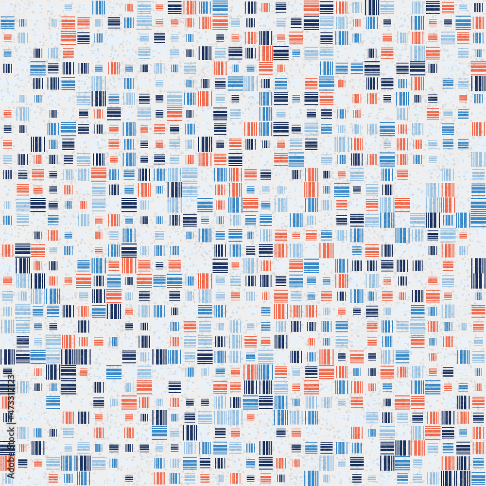 Fototapeta premium Abstract Geometric Pattern generative computational art illustration