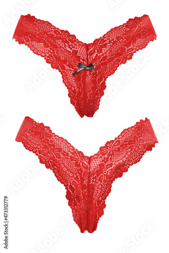 Konstfotografi Detail shot of red erotic lace panties