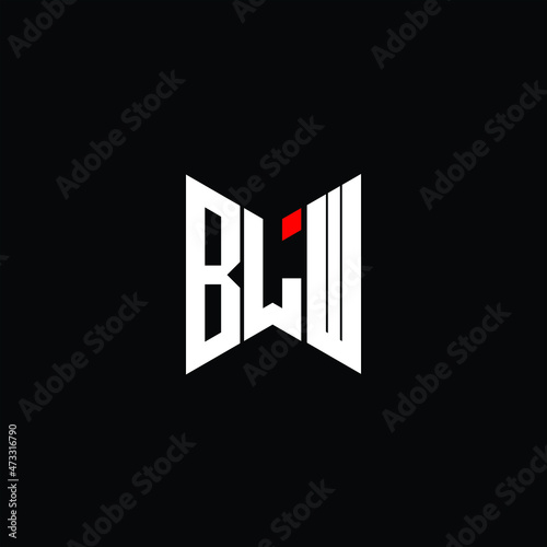 BLW letter logo creative design. BLW unique design