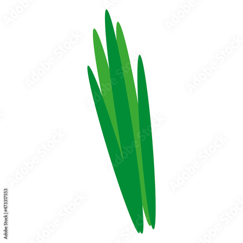 Vector cartoon fresh green onion vegetable.