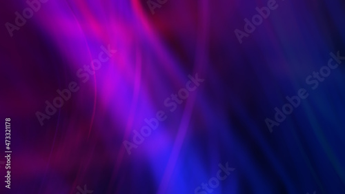 Dark abstract futuristic background with ultraviolet neon glow. Laser neon lines, waves.