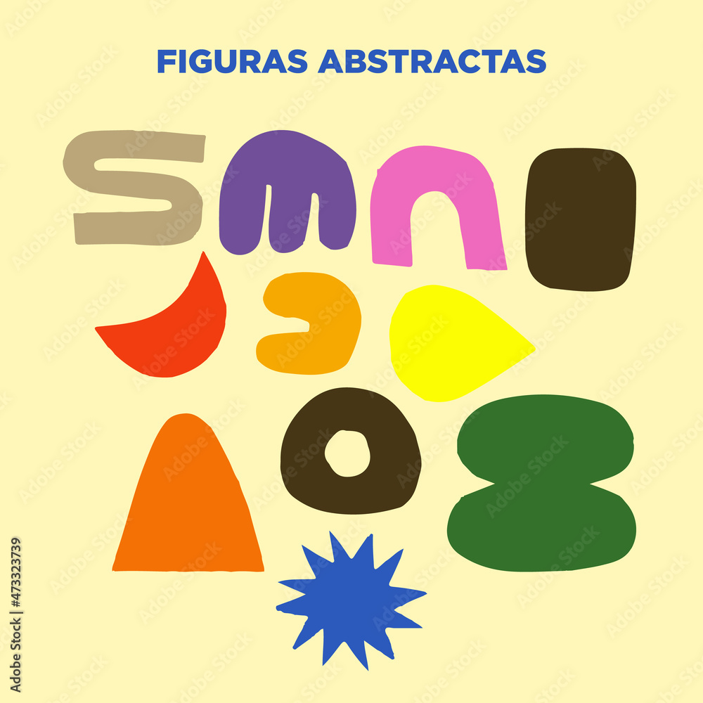 Figuras abstractas. Formas variadas de colores