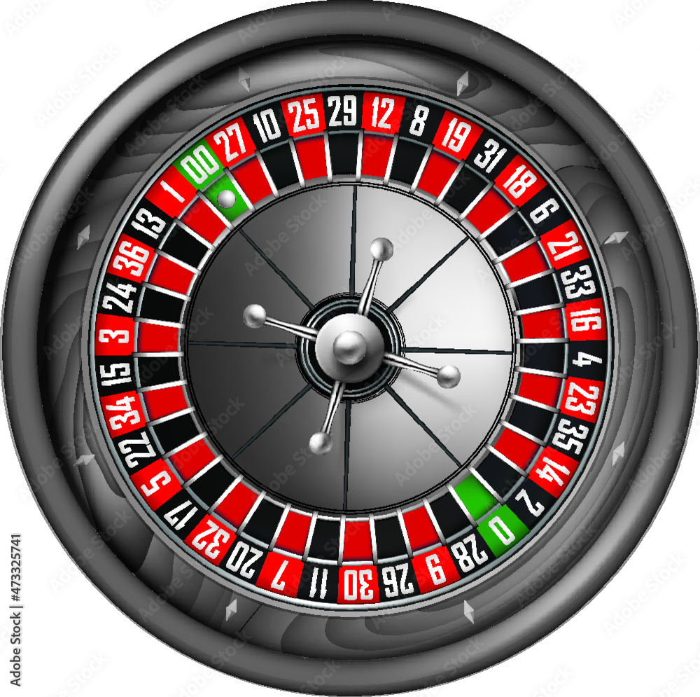 American Casino Roulette Isolated on White Background American Casino Roulette Isolated on White Background