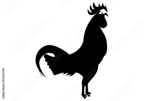 鳥（ニワトリ）のシルエットアイコン