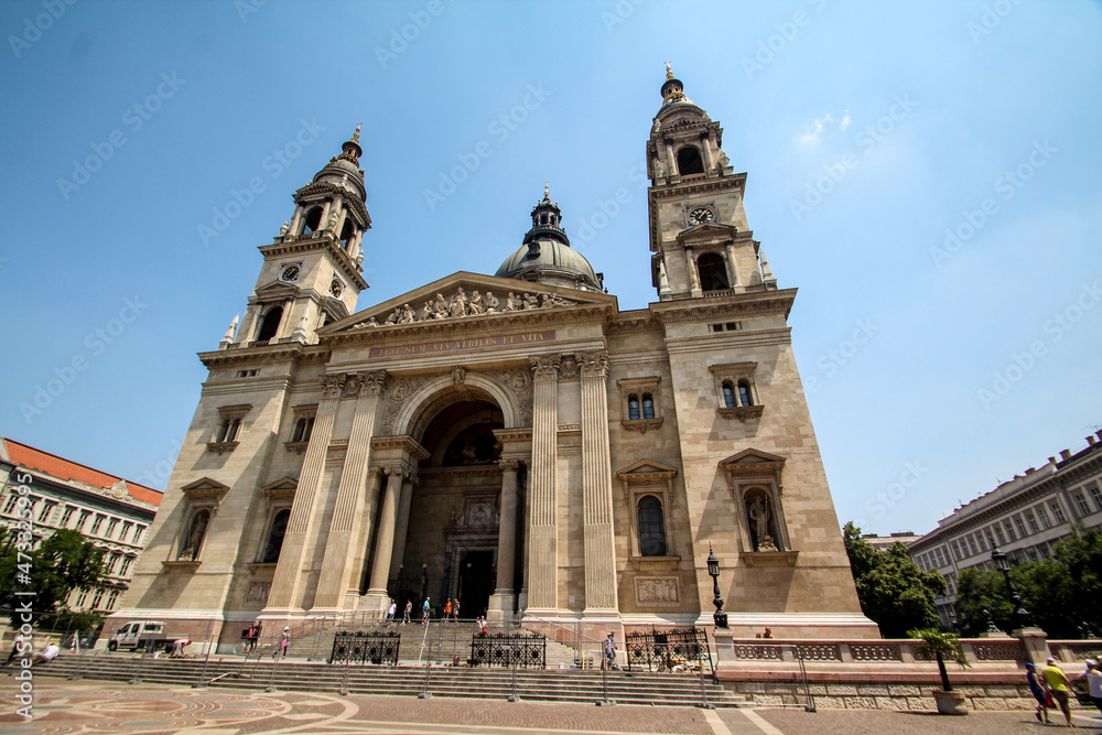 Giant classicistic Saint Stephen's basilica in Budapest