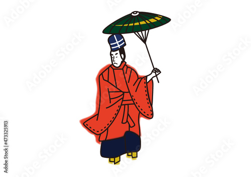 花札　雨札　柳　柳に小野道風