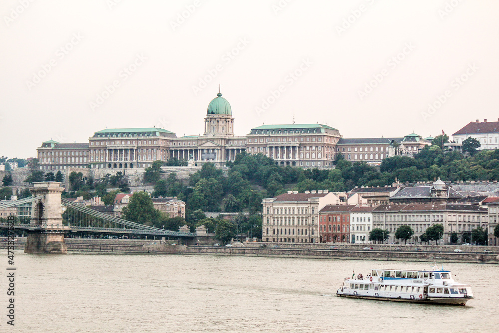 Famous Royal Palace in Budapest in Hungary