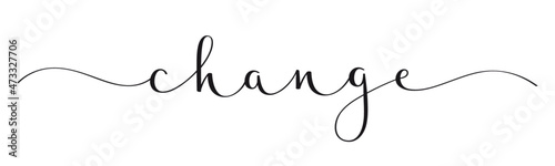 CHANGE black vector brush calligraphy banner with swashes