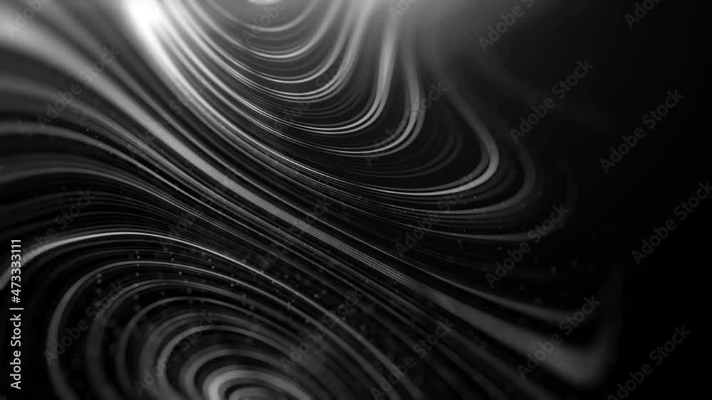 Abstract Flowing Particle Lines Data Concept Background Loop/ 4k animation of an abstract technology background of powerful speed particle lines stroke patterns and strings seamless looping