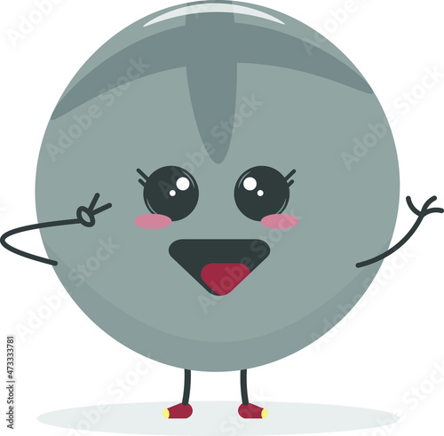 Bakso Indonesian meatballs peace character vector