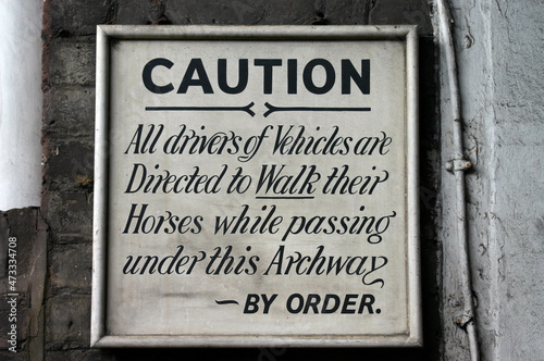 Signage in Cheyne Mews, Chelsea, London, United kingdom photo