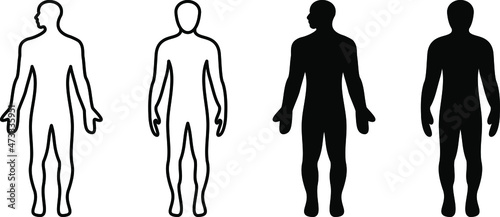 Human body line icon , vector