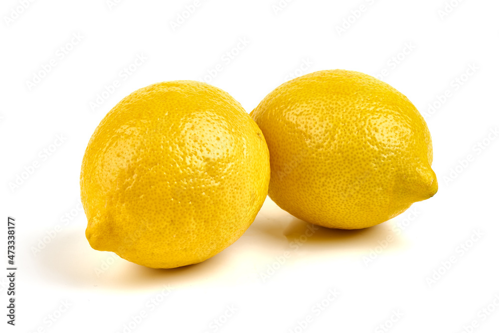 Fresh lemons, isolated on white background. Fresh lemons, isolated on white background.