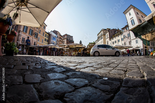Photography Campo de' Fiori one of the most famous square in Rome
