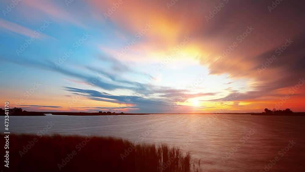 sunset on the river timelapse sunset on the river timelapse