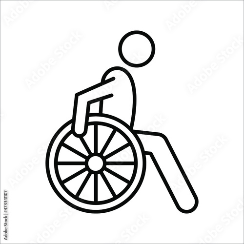 Disabled Handicap Icon. vector illustration on white background. eps 10