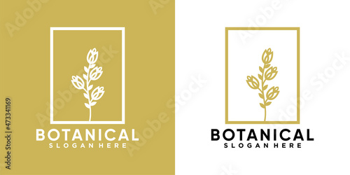 botanical logo design with creative concept © zalfa_std98