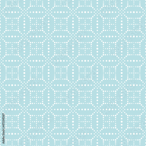 Vector seamless dotted pattern - geometric blue texture. Minimalistic stylish print  delicate trendy design. Abstract repeatable ornamental background